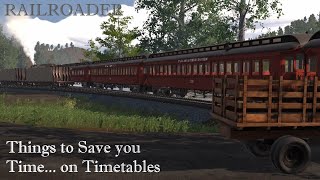 Railroader, Lessons Learned from Timetables!