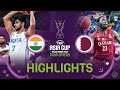 Qatar shut down India to collect first Qualifiers win | Highlights | FIBA Asia Cup 2025 Qualifiers