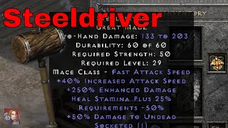 D2R Unique Items - Steeldriver (Great Maul)