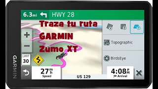 Trazando una RUTA en un Garmin ZUMO XT | Cómo hacer tu ruta directamente en el dispositivo | Review✅