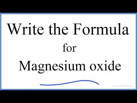 Why is the formula for magnesium oxide MgO?