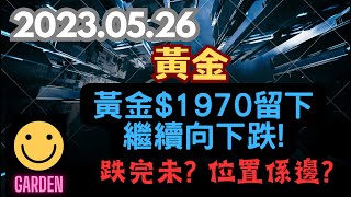 2023.05.26 即市策略：#黃金 $1970留下真係要繼續跌！跌到去邊？位置係邊？ #Gold Analysis #賺錢 #短線交易