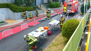 速報【救急(緊急)出動】名古屋市消防局の消防自動車・救急自動車 計7台 \u0026 愛知県警察のパトカー2台 2022.3.21