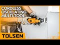 Tolsen 20V Cordless Oscillating Multi Tool with 6 Variable Speed & 3.2° Oscillating Angle