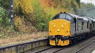 37688 “Great Rocks” with 37521/47828 (Intercity.) Pulling out of Alsager Goods Loop. 🚜🚜