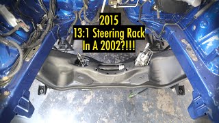 Rebuilding A Neglected STI Ep. 12 | Retrofitting The 13:1 Steering Rack Into A GD Subaru WRX STI