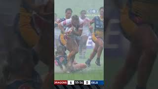 That time the NRLW played in this absolute chaos!! 🌧️🌧️🌧️ #9WWOS #NRLW #NRL #shorts
