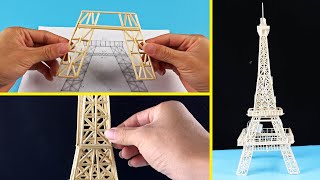 DIY -  How To Build Eiffel Tower From Wood Stick