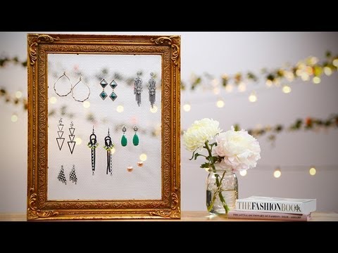 DIY Fashion | Vintage Frame Earring Holder | Designer DIY DIY Fashion | Vintage Frame Earring Holder | Designer DIY