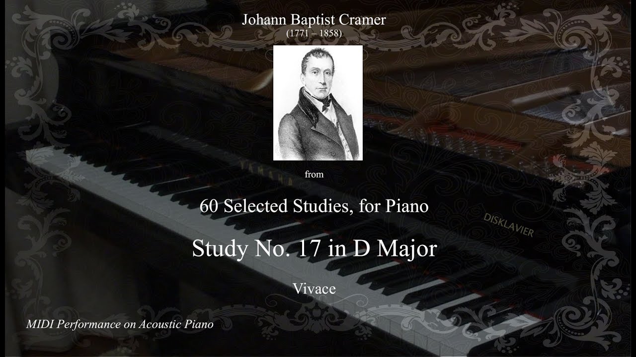 J.B. Cramer: Study No. 17 In D Major, Vivace, From 60 Selected Studies ...