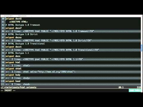 Vim Essential Plugin Snipmate Envato Tuts