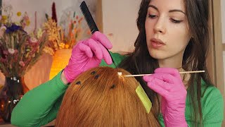 ASMR | Satisfying Scalp Check | Dandruff & Lice Removal