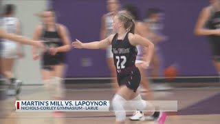 Martin's Mill Lady Mustangs beat LaPoynor 77-27