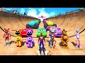 Epic Crossover Stunt Racing! | Spider-Man 2 | Poppy Playtime 3 & FNAF Collide! Epic New Stunt Racing