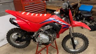 2024 HONDA CRF110F REAR DISC BRAKE CONVERSION! PIT BIKE HYDRAULIC REAR BRAKES! INSANE 110!