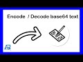 How to encode & decode base64 text