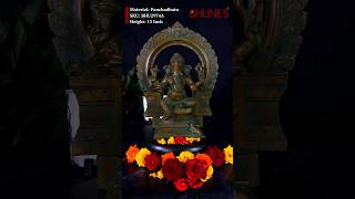 Bhunes Bronze Ganesha Idol, Panchadhatu Ganesh Murti, Silai, Ganapati Statue, 13 Inch BHU2974A