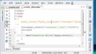 Php Tutorials-18-creating database in Mysql using Php Script - www.vdesignourweb.com