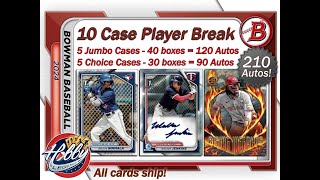 CASES #5-6 (JUMBO/CHOICE) - 2024 BOWMAN 10 CASE Player Break eBay 06/03/24