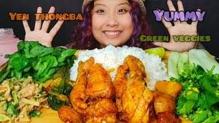 Flop chtpa 1st mukbang😅 || Yen thongba...kaleja ga yongchak ka metpa || green veggies