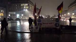 Bärgida demo and counter protest Berlin Germany 05012015