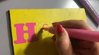 Calligraphy on MDF board | Acrylic Markers | Wanderlust Art Studio India