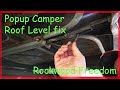 Popup Camper lift fix for uneven roof,  Rockwood Freedom