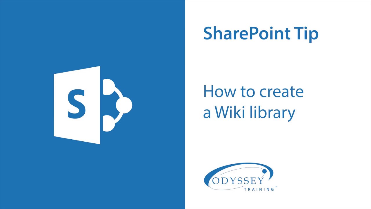 SharePoint Tip: How To Create A Wiki Library - YouTube