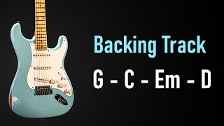 Rock Pop BACKING TRACK in G Major | G C Em D | 110 BPM | Guitar Backing Track