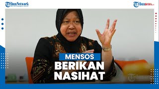 Momen Mensos Risma Nasihati Tunawisma yang Diberikan Pekerjaan di Bekasi