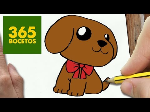 COMO DIBUJAR UN PERRO KAWAII PASO A PASO: Os enseñamos a dibujar un perro  fácil para