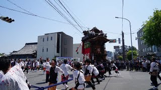 平成30年4月21日　半田山車祭り 下半田地区　本町七丁目交差点出合い(北組・中組・東組・南組)