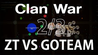 Agar.io // ZT vs GO 2/3 // Agario Clan War [6v6]