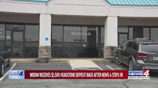 Oklahoma Custom Memorials fulfills promise to woman, fully refunds her headstone deposit