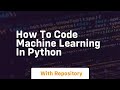 how to code machine learning in python
