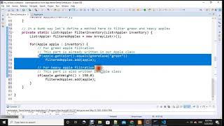 JAVA8 BEHAVIOR PARAMETERIZATION Example | Lambda Expression | Predicates