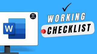 Create a Working Checklist in Microsoft Word Online