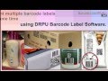 Design and print multiple barcode labels using different types of barcode sheets