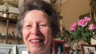 Princess Anne teaches Queen Elizabeth II how to use a video link