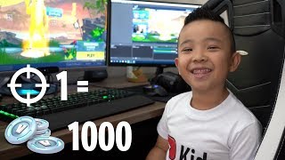 1 Kill = 1000 V Bucks Challenge Fortnite Gameplay with CKN Gaming