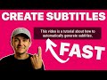 How to Create Subtitles Fast (SRT Files, Closed Captions, Hardcoded, etc...)