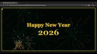 Royal Happy New Year 2026 Website 🎆 | HTML CSS JavaScript Fireworks Animation | CodeAndCelebrationHu