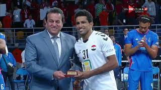 عمر الوكيل نجم منتخب مصر لكرة اليد يفوز بجائزة أفضل لاعب في مباراة نهائي كأس أمم إفريقيا لكرة اليد