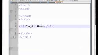 PHP Login Step 2. Setup HTML page