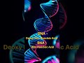 fullform of DNA & RNA?? 👍🙂 l #science #gkfacts #shorts #youtube #short