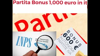 1,000 Euro Partita Bonus From INPS And How to apply it