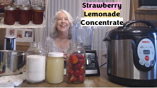 Canning Strawberry Lemonade Concentrate | Ball Canning Recipe + Nesco