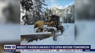 WSDOT says mountain passes unlikely to open before Sunday | FOX 13 Seattle