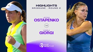 Jelena Ostapenko vs. Camila Giorgi | 2024 Brisbane Round 2 | WTA Match Highlights