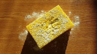 Powdery plastic sponge ripping |WATCH IN HD| ig @asmr_by_ann